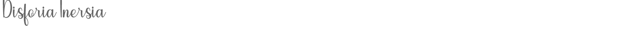Sample characters Disforia Inersia Font